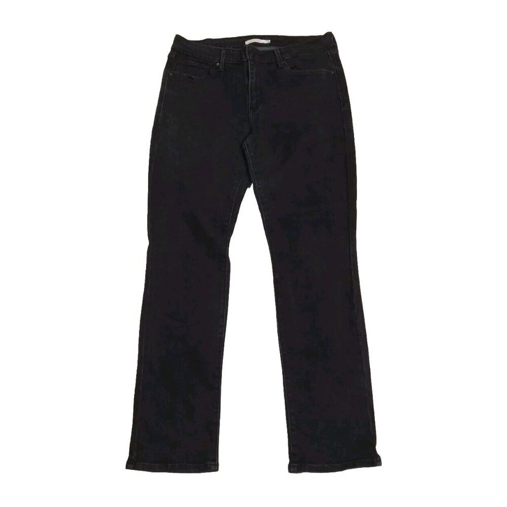 Levi Strauss & Co Jeans Womens 14 Short Black Mid Rise Skinny